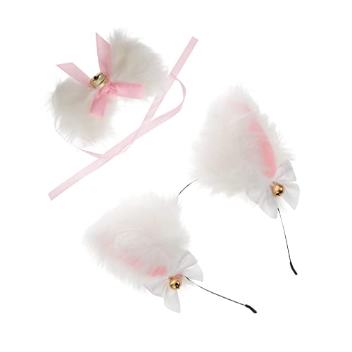 Didiseaon 1 Satz Flauschiges Katzenohren Haarband mit Glocken Cosplay Lolita Haarreif für Hübschem Weißen Schleifen für Karneval Partys Rollenspiele Didiseaon 1 Satz Flauschiges Katzenohren Haarband mit Glocken Cosplay Lolita Haarreif für Hübschem Weißen Schleifen für Karneval Partys Rollenspiele von Didiseaon