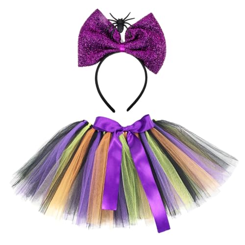 Didiseaon 1 Satz Halloween Kostümset mit Tutu Rock Spinnen Haarband für Kostümpartys Fasching Halloween Feiern Leicht zu Kreative Verkleidung für Unvergessliche von Didiseaon