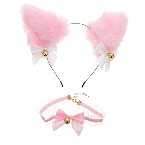 Didiseaon 1 Satz Katzenohren Haarreif für Cosplay Partys Niedliches Stirnband mit Glocken Schleife für Frauen für Halloween Maskeraden Leicht Didiseaon 1 Satz Katzenohren Haarreif für Cosplay Partys Niedliches Stirnband mit Glocken Schleife für Frauen für Halloween Maskeraden Leicht von Didiseaon
