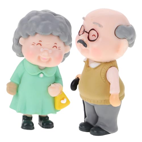 Didiseaon 1 Set Liebespaar Ornamente Weihnachtsdekorationen Weihnachtsmittelstücke Hochzeitsdekor Jubiläumsfiguren Mini Ornament Älteres Paar Kuchenschmuck Kuchenornamente Vinyl von Didiseaon
