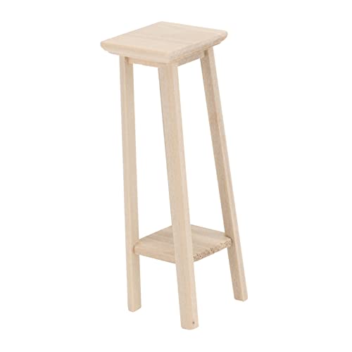 Didiseaon 1 Stück hoher Hocker bastelpappe bastelset Puppenhausmöbel hausdekorationen Miniatures Micro-Hocker-Modell Mini Möbel Miniaturschmuck Micro High Hocker schmücken hölzern Khaki von Didiseaon