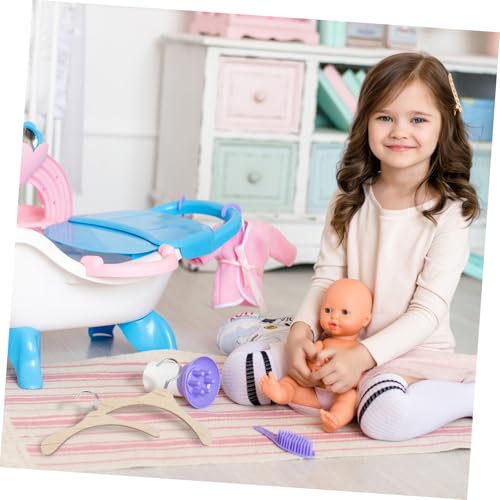 Didiseaon 10 Stück Teiliges Holz Kleiderbügel für Bjd Puppen Puppenkleiderbügel Puppenhaus Zubehör Praktischer Puppenkleiderhaken Natürlicher Holzton von Didiseaon