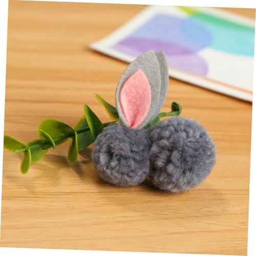 Didiseaon 10 Stück Teiliges Mini Plüsch Kaninchen Weiche DIY Bastelornamente für Kopfschmuck Kleidung und Accessoires Niedliche Graue Hasen für Kinderhandwerk und Dekoration von Didiseaon