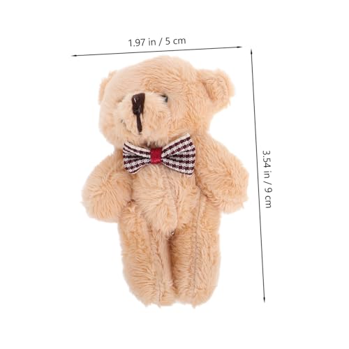 Didiseaon 10 Stück Teiliges Mini Plüschbären mit Kariertem Halstuch Niedliche Kleine Teddybär anhänger DIY Schlüsselanhänger Taschen Wohnungsdekor als Geschenk und Sammlerobjekt von Didiseaon