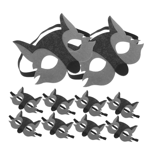 Didiseaon 10-teiliges Wolfsmasken-kostüm: Halbgesichtsmasken Aus Filz Für Halloween, Kinder Und Kleinkinder, Kostümpartys, Klassenzimmeraktivitäten Und Geschichtenerzählen Didiseaon 10-teiliges Wolfsmasken-kostüm: Halbgesichtsmasken Aus Filz Für Halloween, Kinder Und Kleinkinder, Kostümpartys, Klassenzimmeraktivitäten Und Geschichtenerzählen von Didiseaon