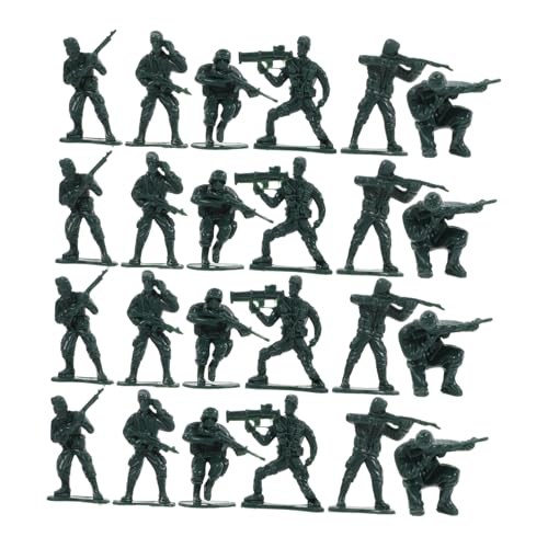 Didiseaon 100 Stück Realistische Miniatur Soldaten Figuren aus Grünem Wetterfeste Militärspielzeug Modelle für Sandkästen Garten und Schulprojekte Langlebige Armee Spielfiguren von Didiseaon