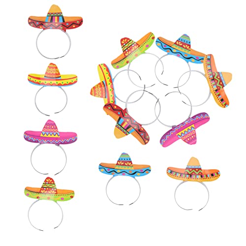Didiseaon 12 Stück Mexikanisches Sombrero Stirnband Teiliges für Fiesta Party Dekoration für Karneval Cosplay und Geburtstagsfeiern für Erwachsene Didiseaon 12 Stück Mexikanisches Sombrero Stirnband Teiliges für Fiesta Party Dekoration für Karneval Cosplay und Geburtstagsfeiern für Erwachsene von Didiseaon