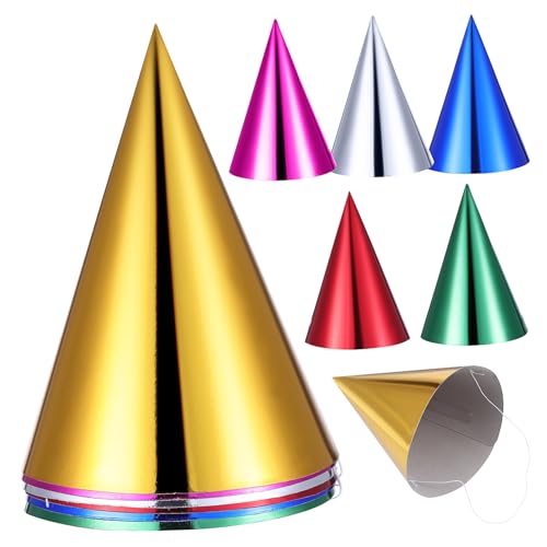 Didiseaon 12 Stück Partyhut Kind Geburtstagskopfbedeckung -geburtstagsmütze Hallo Junge Geburtstagsmützen Erwachsene Partykegelhut Aus Metallfolie Glitzer Partyhüte Mädchen Papier Didiseaon 12 Stück Partyhut Kind Geburtstagskopfbedeckung -geburtstagsmütze Hallo Junge Geburtstagsmützen Erwachsene Partykegelhut Aus Metallfolie Glitzer Partyhüte Mädchen Papier von Didiseaon