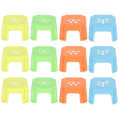 Didiseaon 12St Mini-Mikrohocker Micro mikrowe Miniatur-Sesselspielzeug Mini-Stuhl Puppenhaus aus Holz Mini-Hocker Miniaturen zum Basteln Mikro-Landschaftshocker-Ornament von Didiseaon