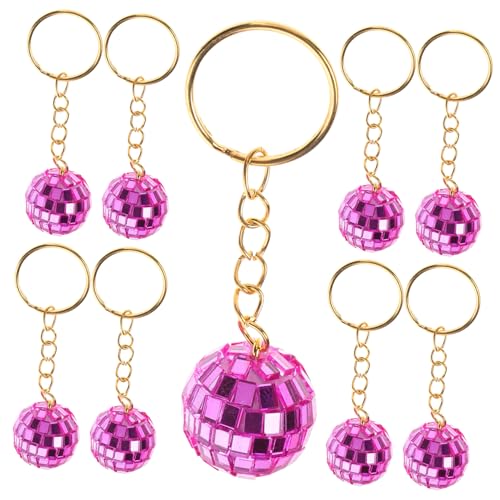 Didiseaon 12 Stück Teiliges Disco Kugel Schlüsselanhänger Set mit Spiegeloberfläche Mini Retro Party Schlüsselanhänger Glänzende Diskokugel Anhänger für Auto Partydeko Vielseitig von Didiseaon