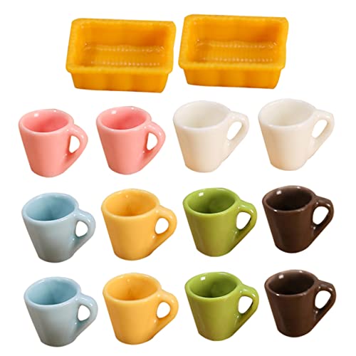 Didiseaon 14 Stück Mini -Cup -Modell Teetasse Mini-Tasse Puppenhaus-miniaturbecher Zubehör Für Miniaturszenen Miniatur-kaffeetassenmodell Mini-kaffeetassen Zum Basteln Harz von Didiseaon