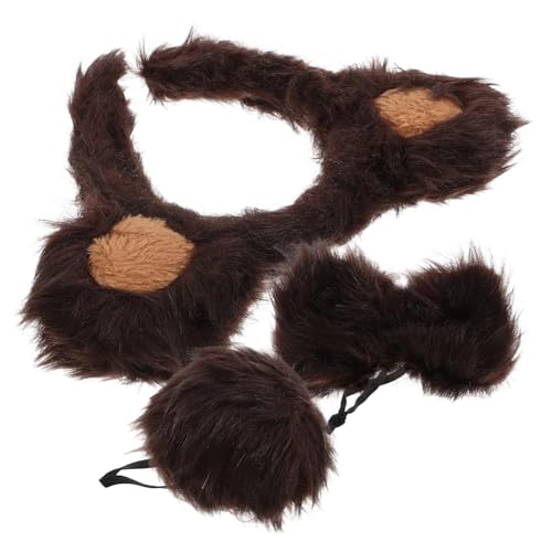 Didiseaon 1Satz Bärenohren Stirnband Tierkostüm Requisiten für Cosplay Dekoratives Zubehör für Partys für Erwachsene aus Bequemen Materialien Wiederverwendbar und Leicht von Didiseaon