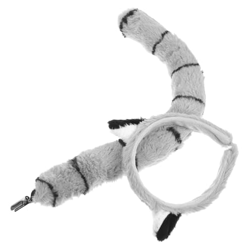 Didiseaon 1Satz Lemuroid Stirnband mit Set für Tierkostüm Zubehör für Cosplay Halloween Party Bühnenaufführungen Flauschige Kopfbedeckung für Tierische Themenanlässe von Didiseaon