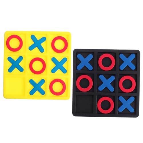 Didiseaon 2 Boxen -Toe Jumbo-Spiel Kleiner Tic-Toe Spiel für Familienspiele Puzzle taktil Kinderspiele Umweltfreundlicher Kunstharz von Didiseaon