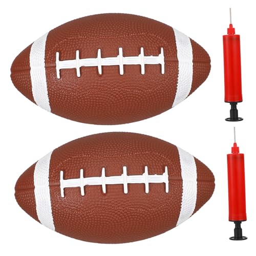 Didiseaon 2 Stück Fußball sportgeräte Rugbyball für Aufblasbarer Rugbyball Sportspielzeug für Rugby-Trainingsbälle Schulrugby Rugby-Rennen Kinderball PVC Didiseaon 2 Stück Fußball sportgeräte Rugbyball für Aufblasbarer Rugbyball Sportspielzeug für Rugby-Trainingsbälle Schulrugby Rugby-Rennen Kinderball PVC von Didiseaon