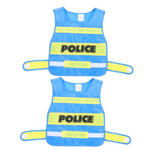 Didiseaon 2 Stück Polizei Kostüm Weste Teilig Bequem Verkleidung für Rollenspiel Kreatives Cosplay Zubehör Jungen Mädchen Didiseaon 2 Stück Polizei Kostüm Weste Teilig Bequem Verkleidung für Rollenspiel Kreatives Cosplay Zubehör Jungen Mädchen von Didiseaon