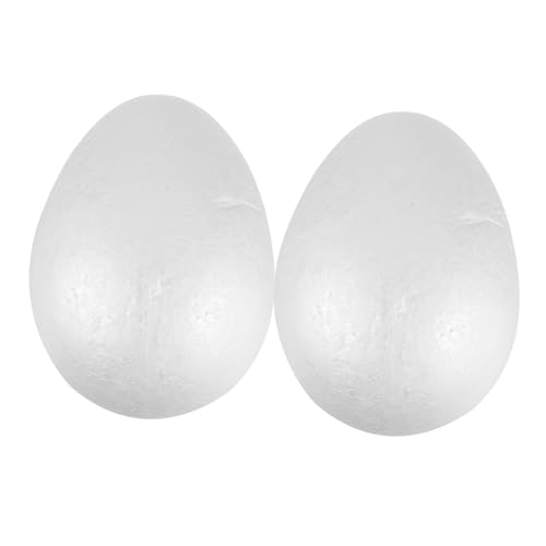 Didiseaon 2 Stück Schaum Eier Großes Eiförmiges Ornament Formbar Basteln Kleinkinder Oval Geformt Schaumei Bemalen Hülse Simulieren Gipseier Zum Bemalen Handwerkliche Form Großer Schaum Weiß von Didiseaon