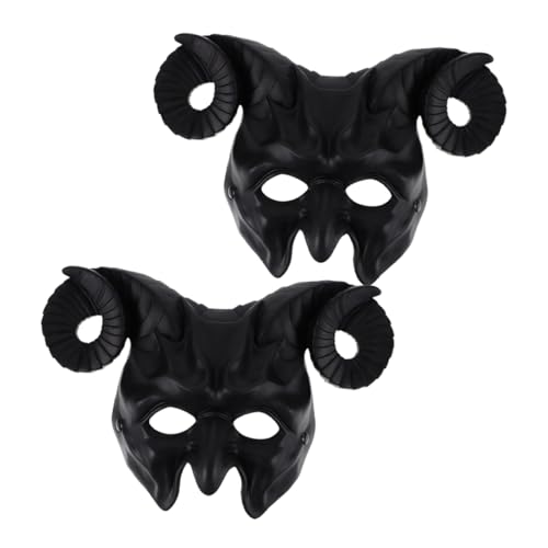 Didiseaon 2-teilige Teufelshorn-maske: Tierhorn-maskenmaske Für Halloween-partys Und Rollenspiele – Gruselige Cosplay-requisite Für Erwachsene von Didiseaon