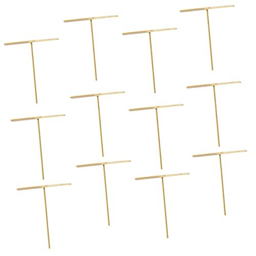 Didiseaon 20 Stück Bambus-Libellen- fliegendes interaktives kinderspielzeug Flying Toys Toys Hand reiben Fliegende Spielzeuge Party Gefälligkeiten Khaki von Didiseaon
