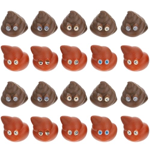 Didiseaon 20 Stück Poop- zum Werfen von werfen Du hühner gieskanne kinderspielzeug Poop Werfen von gefälschte Poop-Streichspielzeuge von Didiseaon