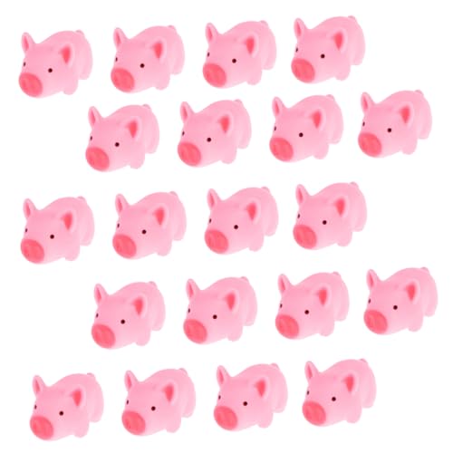 Didiseaon 20 Stück Rosa Schweinchen Angst Linderungs Stress Linderungs Quetschspielzeug Quietschspielzeug Stress Linderungs Lustiges Sensorisches Zufällige Farbe von Didiseaon