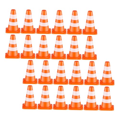 Didiseaon 24 Stück Teiliges Mini verkehrskegel spielset für Realistische Kleine Straßenkegel und Verkehrshindernisse aus Interaktives Lernspielzeug Verkehrssicherheit und Räumlichen von Didiseaon