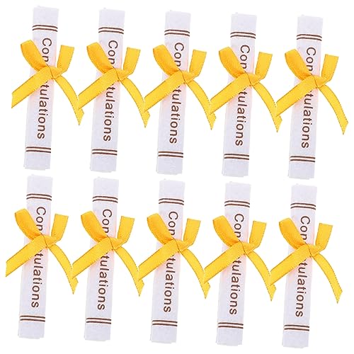 Didiseaon 25 Stück Abschlusspuppenzubehör klein tragen Mini Abschluss Bär Bären büro Dekoration Office Decoration Abschlussfeiern Home Decor unikal Grad abschlusszeugnis Muster Vlies von Didiseaon