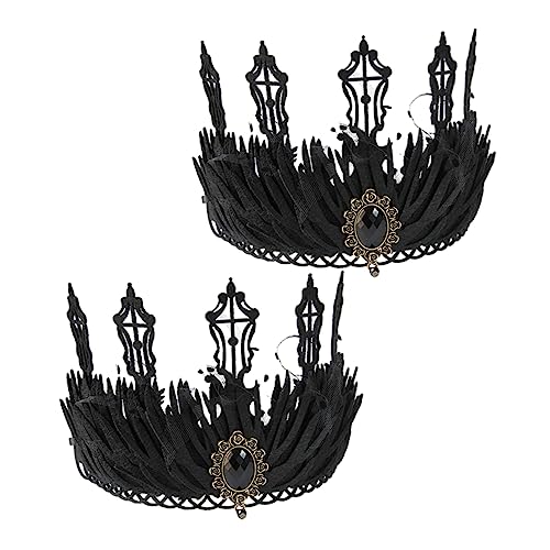 Didiseaon 2Stücke Vintage Tiara Kopfbedeckung für Gotisches Haarband für Halloween Cosplay und Kostümpartys für Besondere Anlässe und Feiern von Didiseaon