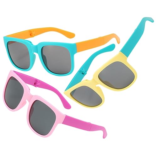 Didiseaon 3 Paare Faltbare Sonnenbrillen Niedliche Bunte UV Schutz Brillen für Mädchen und Jungen Leicht Modisch für Sommer Strand Party und Alltag Didiseaon 3 Paare Faltbare Sonnenbrillen Niedliche Bunte UV Schutz Brillen für Mädchen und Jungen Leicht Modisch für Sommer Strand Party und Alltag von Didiseaon