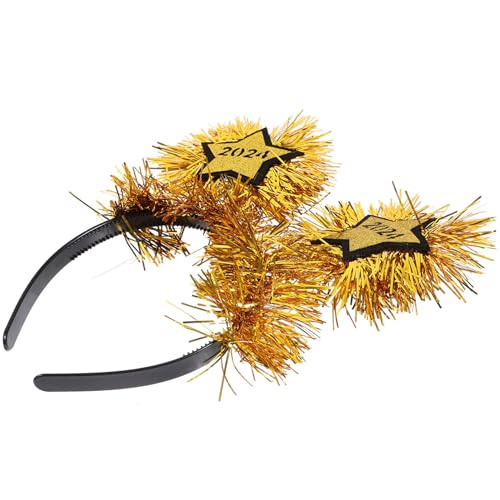 Didiseaon 3 Stk neues jahr stirnband glitzer stirnband Lametta-Stirnband 2024 Haargummi Haarband 2024 Stirnband für das neue Jahr Stirnband-Requisiten für das neue Jahr Pop von Didiseaon