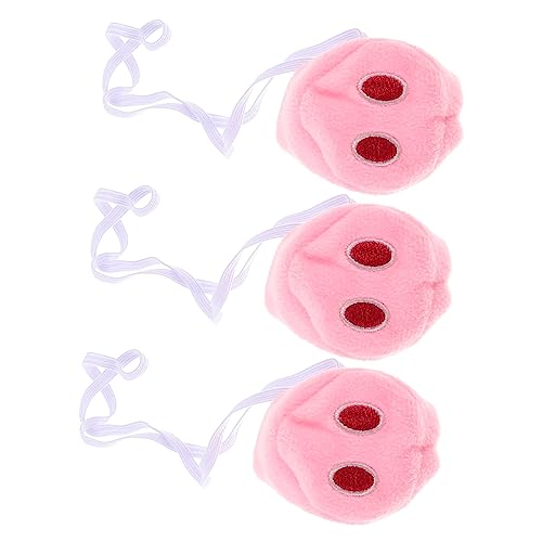 Didiseaon 3 Stück Schweine Nase Requisiten Über Nacht Schnauze Karikatur Schweinenase Kostüm Erwachsene Party Zubehör Süße Schweinenase Halloween-schwein Schwein Tier Tiere Rosa Stoff von Didiseaon