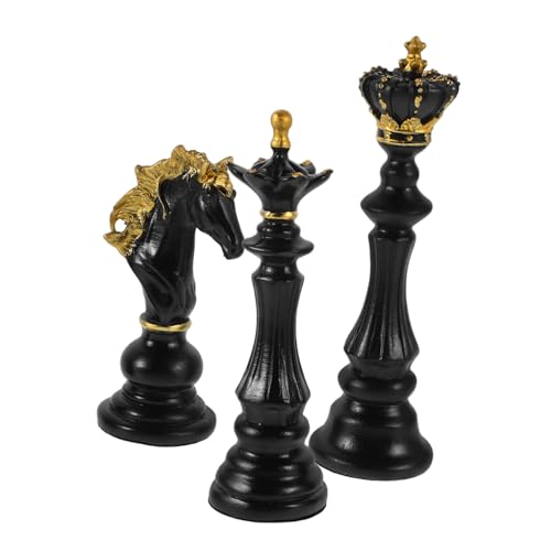 Didiseaon 3 Stück Teiliges Schachstatue Set Harz Dekorative Figuren mit Ritter für Stilvolle Tischdekoration Kunsthandwerk Geschenkidee für Schachliebhaber Didiseaon 3 Stück Teiliges Schachstatue Set Harz Dekorative Figuren mit Ritter für Stilvolle Tischdekoration Kunsthandwerk Geschenkidee für Schachliebhaber von Didiseaon