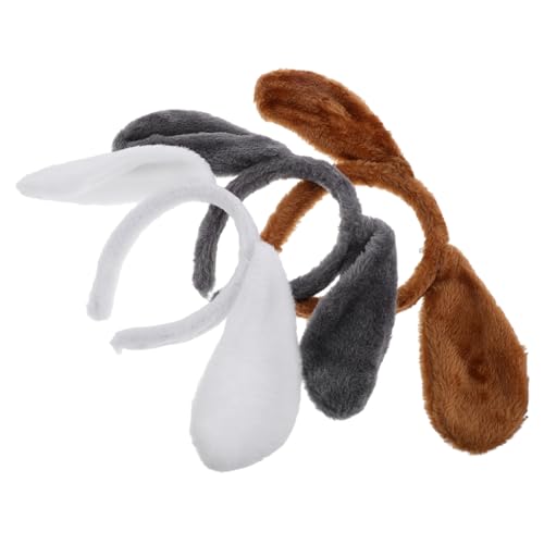 Didiseaon 3 Stück Teiliges Tier Haarband für Weiche Plüsch Hundeohren für Partys Theateraufführungen Kostümspiele Niedliches Accessoire Farben von Didiseaon