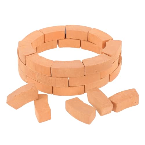 Didiseaon 30 Stück Modell Miniatur Fake Brick Verbundene Ziegel Bausteine ​​Bauspielzeug Kinderspielzeug Modelle Ziegel Mini Blöcke Ziegel Bastelziegel Kunstziegel Ton Rot von Didiseaon