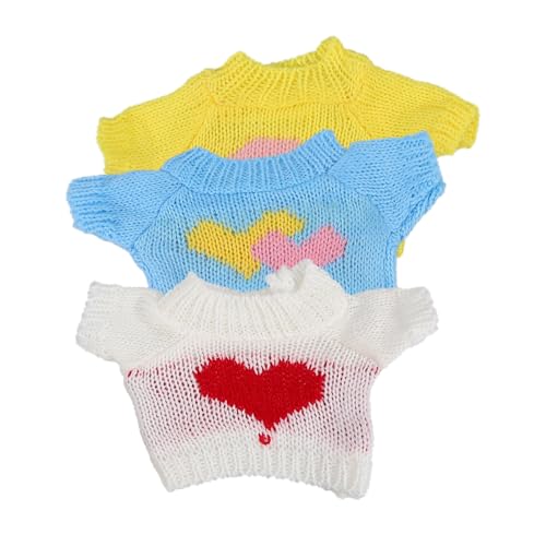 Didiseaon 3Stücke Teiliges Puppenzubehör Bezaubernde Bärenkleidung für Modisches Design Atmungsaktive Pullover für Kuscheltiere und Puppenhäuser von Didiseaon
