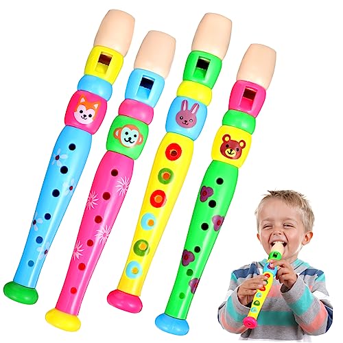 Didiseaon 4 Pcs Sechs Loch Klarinette Flöte Musical Instruments Kleinkinder Recorder Kid Pädagogisches Kunststoff Zufällige Farbe von Didiseaon