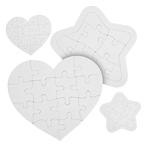 Didiseaon 4 Sätze Leere Puzzles Herz und Sternform DIY Ausmalpuzzles für Kreative Hand Auge Koordination Logisches Didiseaon 4 Sätze Leere Puzzles Herz und Sternform DIY Ausmalpuzzles für Kreative Hand Auge Koordination Logisches von Didiseaon