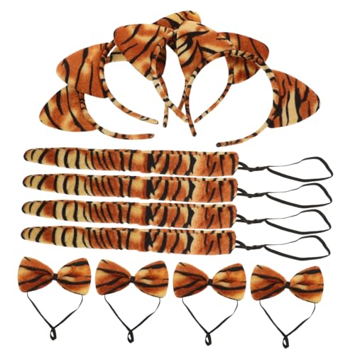 Didiseaon 4 Sätze Tiger Stirnband Bow-end-schwanzsatz Fell Tiger Ohrstirnband Kinderkostüm Tierohren Und Tiger Stirnbänder Pelziges Kostüm Tiger Kostümzubehör Stoff Didiseaon 4 Sätze Tiger Stirnband Bow-end-schwanzsatz Fell Tiger Ohrstirnband Kinderkostüm Tierohren Und Tiger Stirnbänder Pelziges Kostüm Tiger Kostümzubehör Stoff von Didiseaon