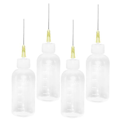 Didiseaon 4 Stück Präzisions Quetschflasche für Kleber und Öle Nadelflaschen mit Ergonomischem Design Auslaufsicher und Leicht zu Reinigen für Kunsthandwerk und Modellbau von Didiseaon