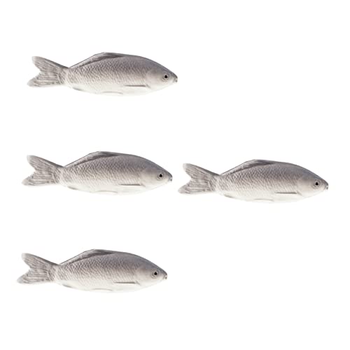 Didiseaon 4 Stück Simulation Fischmodell PU Material Fischmodelle gefälscht Fischdekoration im Meeresstil Simulationsspielzeug für künstliches Fischspielzeug Kinderspielzeug Grau von Didiseaon