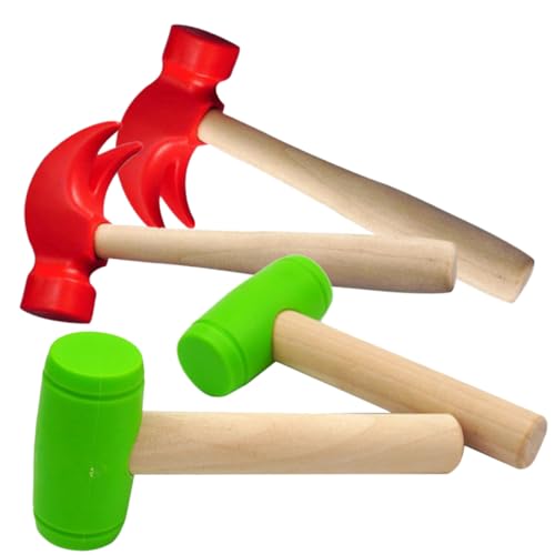 Didiseaon 4 Stück Teiliges Holzhammer Farbenfroher Simulierter Mallet mit Sicherem PP Kopf Ergonomischem Griff für Motorische und Fantasievolles Didiseaon 4 Stück Teiliges Holzhammer Farbenfroher Simulierter Mallet mit Sicherem PP Kopf Ergonomischem Griff für Motorische und Fantasievolles von Didiseaon