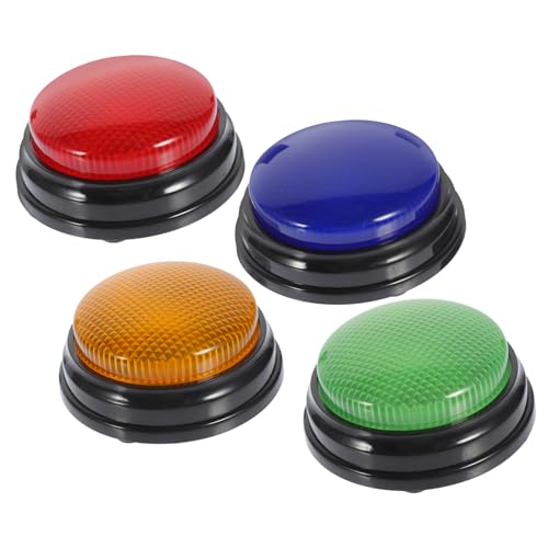Didiseaon 4 Stück beleuchtete Soundtaste für Tanzparty-Taste Summer beantworten Trivia-Summer mit büro Accessoires Sound Button lustiges Spielknopfspielzeug Partyspiel-Taste Plastik von Didiseaon