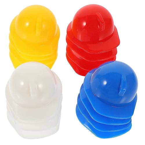 Didiseaon 40 Stück Mini-Schutzhelm Mini-Hut Hüte Mini-Helme Stütze Miniaturhut puppenhelm puppenzubehör Security Cap DIY Zubehör sicherheitsmütze Hut für Puppe Mini-Sicherheitshut Plastik von Didiseaon