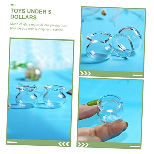 Didiseaon 5 Stück Miniatur Fischschale Teiliges Transparentes Aquarium Ornament für Puppenhaus DIY Bastelzubehör Miniatur Modell Tischdekoration von Didiseaon