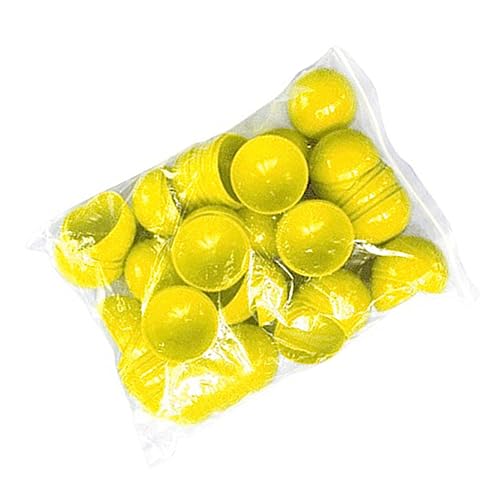 Didiseaon 50 Stück Bunte Hohle Tombola Losebälle aus Hochwertigem PP Durchmesser Leichte Glatte Party Losbälle für Spiele und Veranstaltungen Gelb für Aktivitäts und Eventgebrauch von Didiseaon