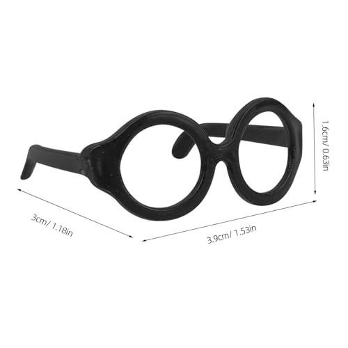 Didiseaon 50 Stück Teiliges Miniatur Puppenbrillen Runde Schwarze Rahmen Strapazierfähige Doll Dress Up Brillen Modische Accessoires für Puppen Einfach Anzuziehen Mini Doll Glasses Props von Didiseaon