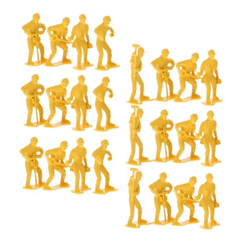 Didiseaon 54 Stück Teiliges Miniatur Set mit Realistischen Ingenieurarbeiter Figuren Detailgetreu Gestaltet Kindgerecht für Sammlung Bildung Geschenk und Spielspaß von Didiseaon
