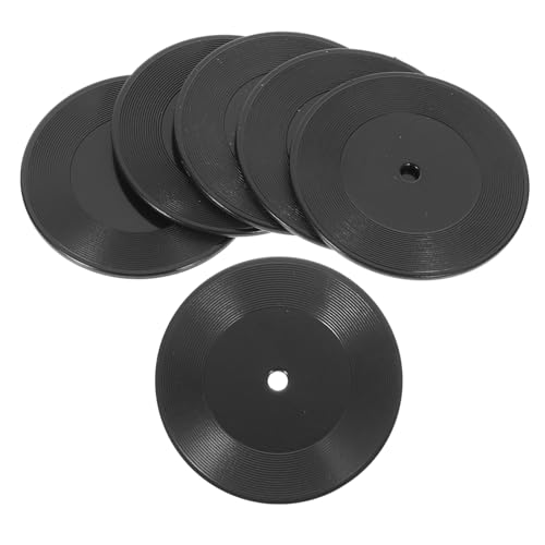 Didiseaon 6 Stück Mini Schallplatten Modell Puppenhaus Zeug Kleines Miniaturhaus Miniatur Zubehör Vinyl Miniatur Puppenhaus Zubehör Puppenhaus Puppenhaus Puppenhäuser von Didiseaon