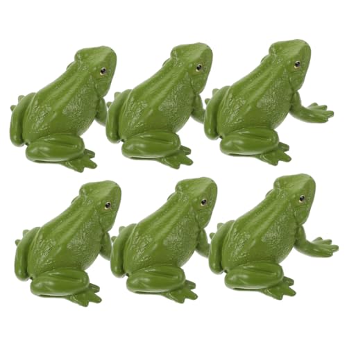 Didiseaon 6 Stück Teiliges Froschfiguren Bunte Realistische Tiermodelle als Dekoration für Zimmer Garten Schreibtisch Pädagogisches Lernspielzeug für Jungen und Mädchen von Didiseaon