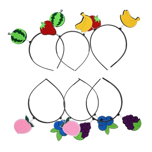 Didiseaon 6 Stück Wassermelonen Haarreifen Teiliges Sommer Party Zubehör für Erwachsene Lustige und Auffällige Kopfband für Feiertage und Fotoshootings Bequemes und Weiches Material von Didiseaon